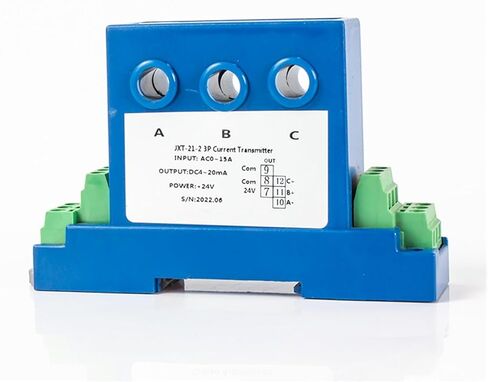 جهاز إرسال تيار تيار ثلاثي المراحل 0-5V DC24V مستشعر مستشعر تيار ثلاثي الطور AC0-1A 0-10A 0-30A (إدخال AC 0-5A) in Kuwait