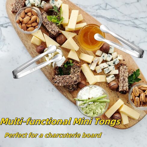 12Pcs 4.3Inch Mini Sugar Cube Tongs, 304 Stainless Steel Small Serving Tongs for Charcuterie Board, Appetizer Platters, Self-serve Setups, Tea Party Catering, Coffee, Desserts(Silver) in Saudi Arabia
