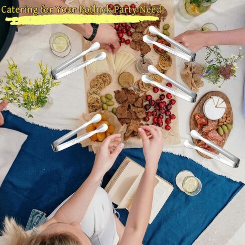 12Pcs 4.3Inch Mini Sugar Cube Tongs, 304 Stainless Steel Small Serving Tongs for Charcuterie Board, Appetizer Platters, Self-serve Setups, Tea Party Catering, Coffee, Desserts(Silver) in Saudi Arabia