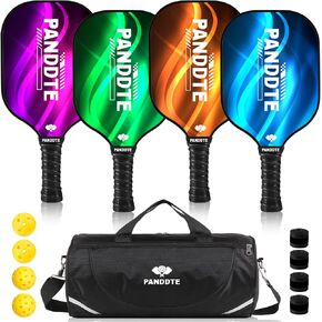 Pickleball Paddles, Graphite Pickleball Paddle Set of 4, Pickleball Set with 4 Pickleball Balls, 4 Replacement Grip,and Bag, Pickleball Rackets for Beginners & Pros in Saudi Arabia