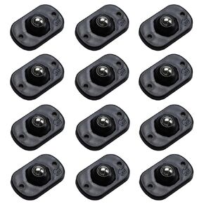 12pcs عجلات ذات عجلات مقطوعة من طراز Debivel Debivel ، وعجلات كرة دوران 360 درجة ، وعمليات نقل العجلات العالمية لصناديق التخزين ، الأثاث الصغير ، ألعاب المطبخ (أسود) in Kuwait