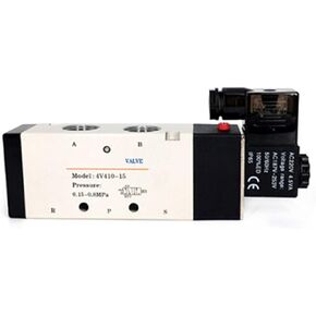 Solenoid Valve 4V400 Series (5/2,5/3 way) 4V410 4V420 4V430 220V 110V 24V 12V Terminal/Grommet Type Single/Double Solenoid(4V430E-15(grommet),AC 110V) in Saudi Arabia