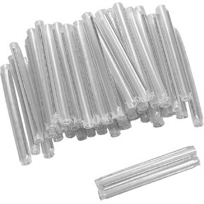 100pcs الألياف البصرية الحرارية المتدلية أنابيب الإبر المزدوجة الفولاذ 304 الفولاذ المقاوم للصدأ PE الشفافة الألياف البصرية الكبلات أنابيب ، أنابيب ذوبان الألياف الساخنة العارية in Kuwait