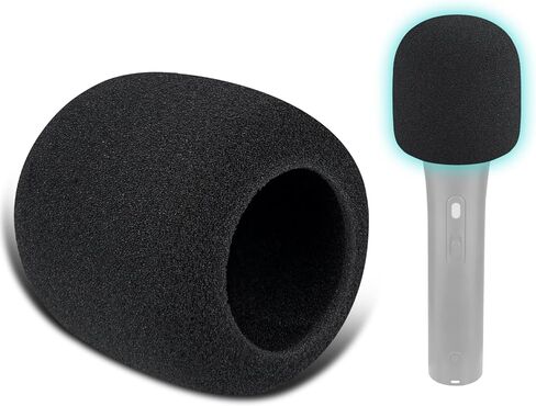 Soulwit 2PCS مرشح البوب ​​الميكروفونات للتكنولوجيا الصوتية ATH ATR2100X-USB ديناميكية القلب ، غلاف الميكروفون الواقي الرغوة الزجاجية-أسود in Kuwait