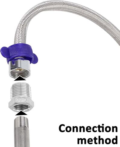 2 Pack 3/8 "npt male to 1/4" npt edual adapter ، محولات غسالة الضغط ، 304 محولات مخفض الخيط من الفولاذ المقاوم للصدأ ، محول أنابيب مياه جلبة سداسية لأنابيب المخفض in Saudi Arabia