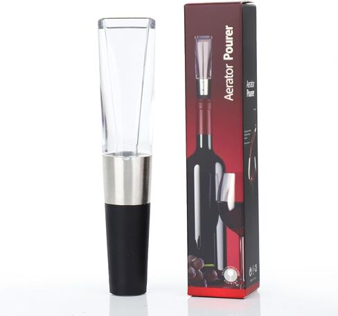 The Travel Spout Wine Aerator-صبر صب البورر الممتاز ، لا تقطر بدون انسكاب Aerator للنكهة المعززة السريعة والتشطيب الأكثر سلاسة ، تصميم فعال ، هدية للتنقل أثناء التنقل in Saudi Arabia