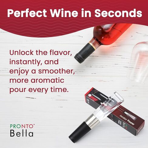 The Travel Spout Wine Aerator-صبر صب البورر الممتاز ، لا تقطر بدون انسكاب Aerator للنكهة المعززة السريعة والتشطيب الأكثر سلاسة ، تصميم فعال ، هدية للتنقل أثناء التنقل in Saudi Arabia