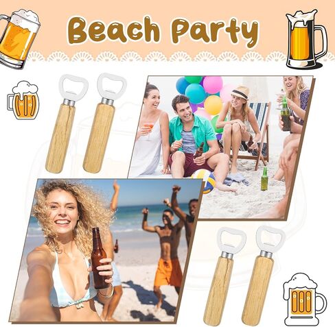 50 PCS Stainless Bottle Opener Bulk Wooden Beer Opener Set, Wood Handheld Heavy Duty Bottle Openers for Bartender Wedding Party Home Kitchen KTV Bar Restaurant in Saudi Arabia