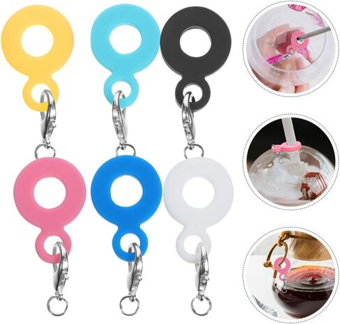 فوساريا سحر سحر: 12pcs dangle قطر القطر العالي سحر سحر القش مقاطع سيليكون قش المعلق in Saudi Arabia