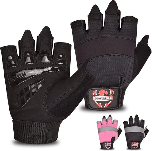 FIGHTSENSE Workout Gloves for Men and Women,Weight Lifting Gloves with Enhanced Grip,Padded Palm,Adjustable Wrist Straps and Breathable Design for Optimal Performance & Comfort in Gym in Kuwait