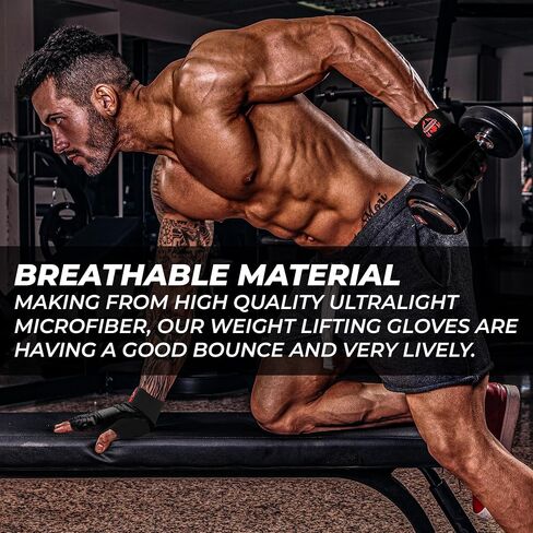 FIGHTSENSE Workout Gloves for Men and Women,Weight Lifting Gloves with Enhanced Grip,Padded Palm,Adjustable Wrist Straps and Breathable Design for Optimal Performance & Comfort in Gym in Kuwait