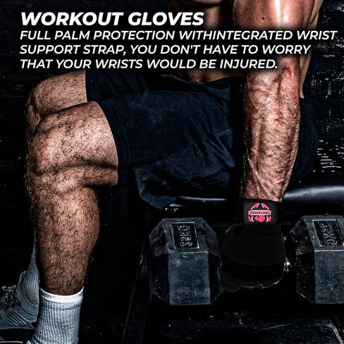 FIGHTSENSE Workout Gloves for Men and Women,Weight Lifting Gloves with Enhanced Grip,Padded Palm,Adjustable Wrist Straps and Breathable Design for Optimal Performance & Comfort in Gym in Kuwait