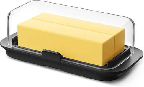 Pisol Large Butter Dish with Lid for Countertop and Fridge Refrigerator Door Shelf, Airtight 250g Butter Keeper for East Coast/West Coast/European/Kerrygold Butter/French Butter/Cream Cheese in Saudi Arabia