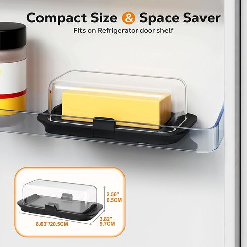Pisol Large Butter Dish with Lid for Countertop and Fridge Refrigerator Door Shelf, Airtight 250g Butter Keeper for East Coast/West Coast/European/Kerrygold Butter/French Butter/Cream Cheese in Saudi Arabia