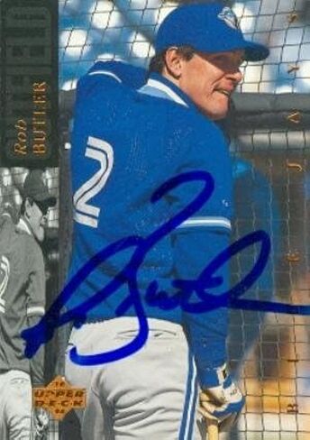 مستودع توقيعه 103082 Rob Butler Card Baseball Card Toronto Blue Jays 1994 Upper Deck No. 176 Rookie in Saudi Arabia