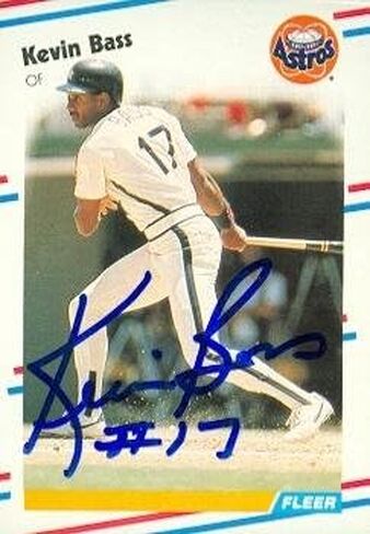 Kevin Bass autographed Baseball Card (Houston Astros) 1988 Fleer No.440 in Saudi Arabia