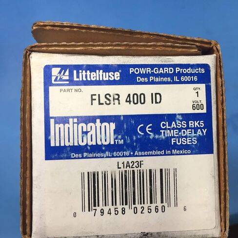 Littelfuse FLSR400ID 600VAC ، العنصر المزدوج ، UL Class RK5 ، الوقت الزمني ، 300VDC ، مع إشارة ، فتيل ، 400 أمبير in Saudi Arabia