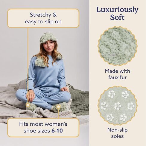 Intelex Fully Microwavable Luxury Cozy Slippers Snowy in Kuwait