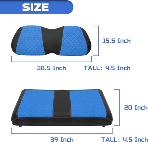 XUANYUDG0769 Golf Cart Seat Covers for Club Car Precedent Onward Tempo OEM Ordinary Seat Cushion Front Sets, Vinyl Leather Made Adjustable Straps and Retractable Buckle/No Stapler Required in Kuwait