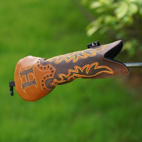 Craftsman Golf Cowboy Western Retro Brown Dare Golf Driver Driver Cover يناسب ما يصل إلى 460cc Head Fairway Wood Hybrids Rescue Protector in Saudi Arabia