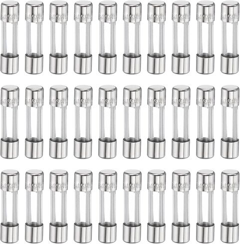 HARFINGTON 30pcs Fuses 1.25A 125 Volt Fast Blow Glass Fuse F1.25AL250V 5x20mm Fast Acting Fuses for Christmas Light Electrical Systems Microwave Ovens TVs Fans Lights Oven in Saudi Arabia