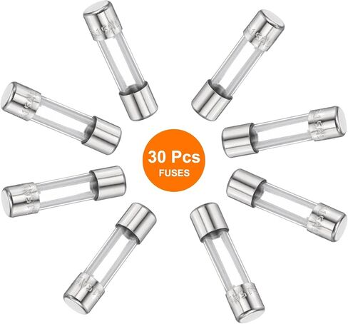 HARFINGTON 30pcs Fuses 1.25A 125 Volt Fast Blow Glass Fuse F1.25AL250V 5x20mm Fast Acting Fuses for Christmas Light Electrical Systems Microwave Ovens TVs Fans Lights Oven in Saudi Arabia