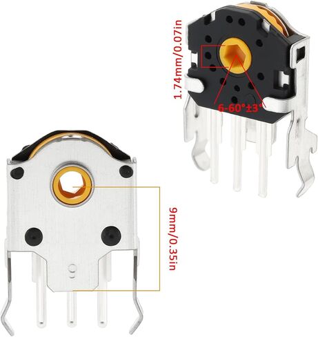 ECSING 4PCS 8 مم تشفير عجلة الماوس متوافق مع قطر TTC الأساسي 1.74 ملم عزم الدوران 20-40GF in Kuwait