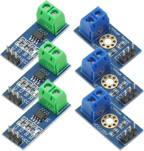 3PCS ACS712 HALL تأثير وحدة المستشعر الحالية 30A النطاق ACS712 + 3PCS DC 0-25V وحدة استشعار الجهد لأجهزة استشعار Arduino الحالية in Saudi Arabia