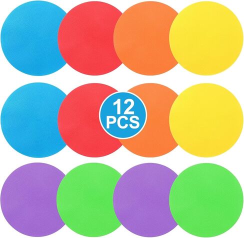 Maquita 23pcs 9 بوصة علامات بقعة مخروطات مسطحة ، ونقاط الأرضية غير المنزلق لكرة القدم لكرة السلة للبيسبول الرياضية التدريب على خفة الحركة in Kuwait