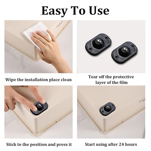 12pcs عجلات ذات عجلات مقطوعة من طراز Debivel Debivel ، وعجلات كرة دوران 360 درجة ، وعمليات نقل العجلات العالمية لصناديق التخزين ، الأثاث الصغير ، ألعاب المطبخ (أسود) in Kuwait