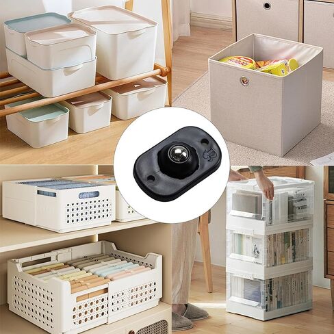 12pcs عجلات ذات عجلات مقطوعة من طراز Debivel Debivel ، وعجلات كرة دوران 360 درجة ، وعمليات نقل العجلات العالمية لصناديق التخزين ، الأثاث الصغير ، ألعاب المطبخ (أسود) in Kuwait