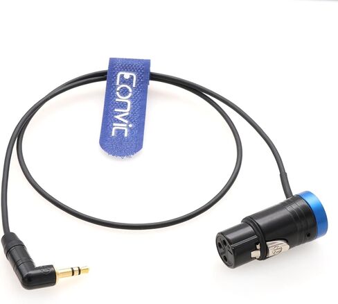 كابل صوت Eonvic Low-profile XLR 3 PIN الزاوية اليمنى للإناث للميكروفون Boya إلى مقبس صغير 3.5 ملم لـ Red Komodo DSMC2 Epic/Scalet Camera (Red) in Kuwait