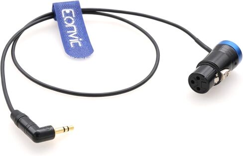 كابل صوت Eonvic Low-profile XLR 3 PIN الزاوية اليمنى للإناث للميكروفون Boya إلى مقبس صغير 3.5 ملم لـ Red Komodo DSMC2 Epic/Scalet Camera (Red) in Kuwait