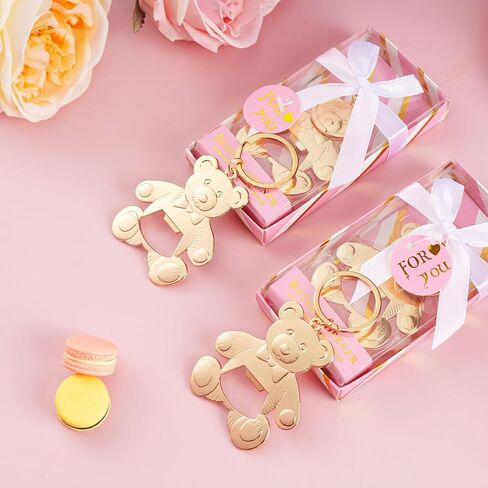 Baby bottle Opener Baby Shower Party Gift Bottle Opener Cute Bear Shape Bottle Opener Guest Wedding Party Gift Back Children's Birthday Party decoration（white 24/packs） in Kuwait