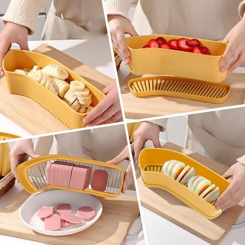 Slicer Cup Cup Slicer: Cucumber Cutter ، Speed ​​Cutter for Egg Egg Hot Dog Grape ، جديد 2025 أداة تقطيع المطبخ (أسود) in Saudi Arabia