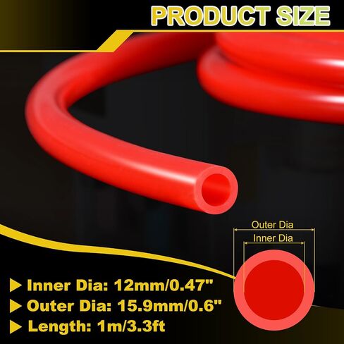 METALLIXITY Silicon Tubing(4mm ID x 6.4mm OD x 1 m), Pure Silicone Hoses High Temp - for Printer, Hot Water Dispenser, Engine, Brewing, Fish Tank Air Pump, Pump Transfer, Blue in Saudi Arabia