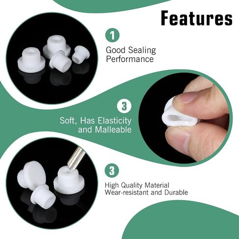 Molain 35 Pcs Silicone Salt and Pepper Shaker Stoppers, Reusable Salt Shaker Plugs Stopper, 10/11/12/13/14/15/16mm Replacement Salt Pepper Shaker Stopper Plugs for Home Kitchen Pots Bottles Pipes in Saudi Arabia