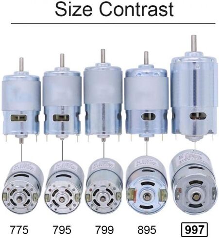 997 DC Motor 12-36V 18000RPM Large Torque Micro Motor with Double Ball Bearing for Electric Drill Power Tools(4500-13500RPM) in Saudi Arabia