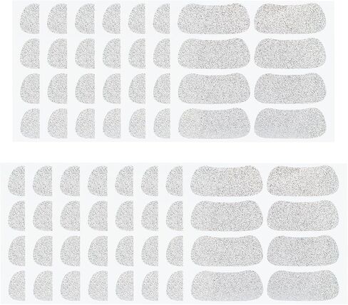PATIKIL 60 Pairs Sports Eye Black Stickers, Under Eye Black Strips Football Face Stickers Breathable Eyeblack Sticker for Baseball Fans on Game Day, Glitters Silver in Saudi Arabia