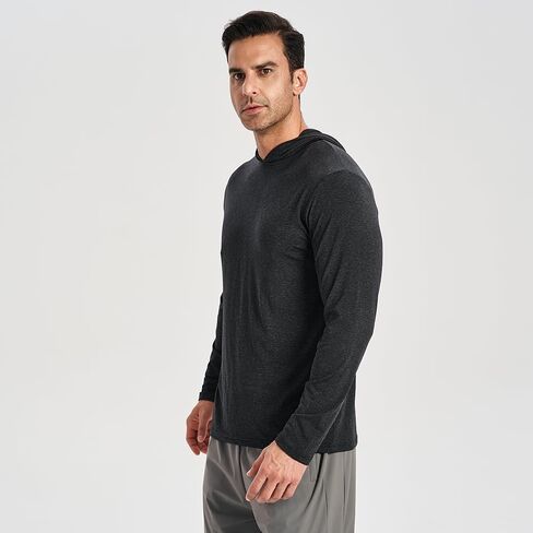 2PC Men's Athletic Hooded Shirts – Dry Fit Long Sleeve for Gym, Fishing & Sun Protection in Kuwait