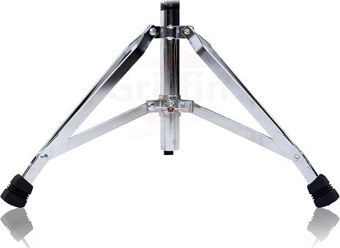 Griffin Pated Drum Throne (Chromeelite Edition) - براز طالبة قابلة للتعديل مع أجهزة مزدوجة مسفقة للممارسة ، الاستوديو ، كرسي الغيتار واستخدام الإيقاع in Saudi Arabia
