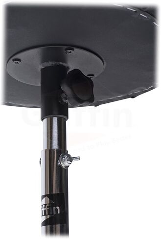 Griffin Pated Drum Throne (Chromeelite Edition) - براز طالبة قابلة للتعديل مع أجهزة مزدوجة مسفقة للممارسة ، الاستوديو ، كرسي الغيتار واستخدام الإيقاع in Saudi Arabia