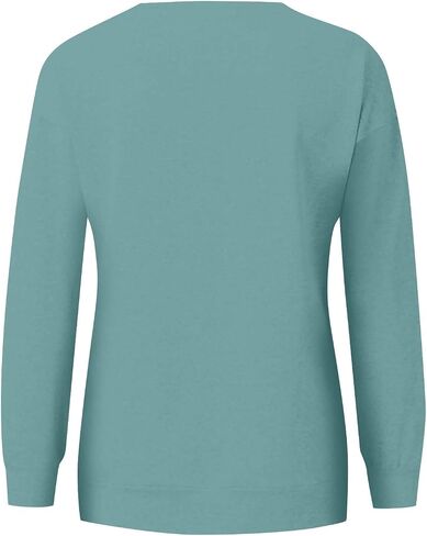 Womens Sweatshirts No Hood Fleece Pullover Crewneck Oversized Sweatshirt Long Sleeve Tops Pockets Fall Winter Clothes in Saudi Arabia