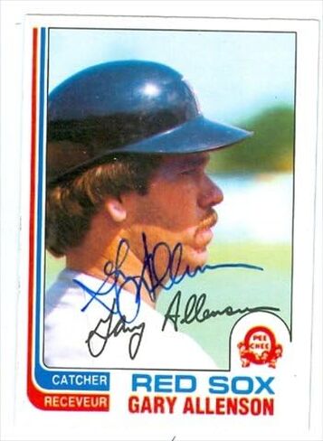 مستودع توقيعه 37200 Gary Allenson بطاقة البيسبول بوسطن Red Sox 1982 O-Pee-Chee No. 273 in Kuwait