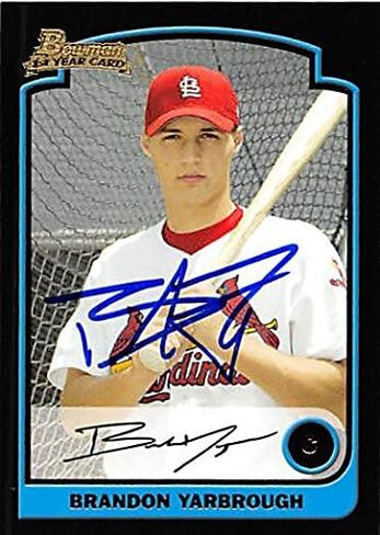 123309 St Louis Cardinals Ft 2003 Bowman 1st Year No. Bdp98 Brandon Yarbrough Autographed Baseball Card in Saudi Arabia