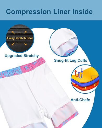 جذوع السباحة للرجال Giisam ، بدلة الاستحمام 5 بوصات سراويل شاطئية تجف سريعة الجافة مع بطانة ضغط in Kuwait