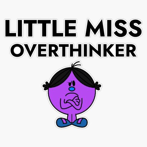 Little Miss Overthinker Sticker Vinyl مقاومة للماء ملصق ملصق سيارة محمول للكمبيوتر. in Saudi Arabia