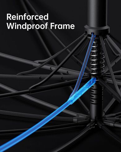 HOUSTIN Extra Large Windproof Golf Umbrella - Automatic Open, Waterproof Travel Umbrella for Adults - Durable & Stylish Design for Superior Rain Protection in Saudi Arabia