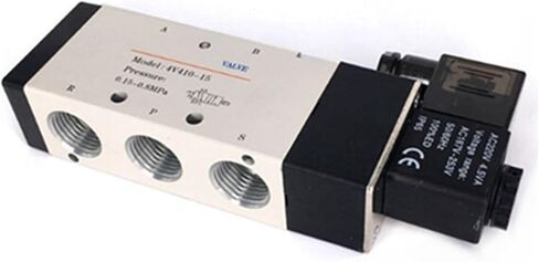 Solenoid Valve 4V400 Series (5/2،5/3 Way) 4v410 4v420 4v430 220v 110v 24v 12v terminal/gromet نوع الملف اللولبي/المزدوج (4v430e-15 (grommet) ، AC 110V) in Saudi Arabia