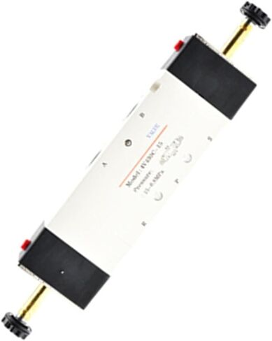 Solenoid Valve 4V400 Series (5/2،5/3 Way) 4v410 4v420 4v430 220v 110v 24v 12v terminal/gromet نوع الملف اللولبي/المزدوج (4v430e-15 (grommet) ، AC 110V) in Saudi Arabia